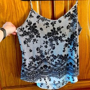 Black and white dressy blouse!